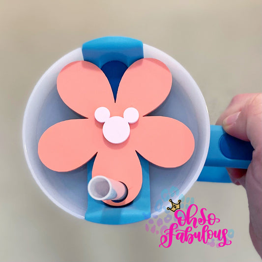 Flower Mouse Tumbler Topper