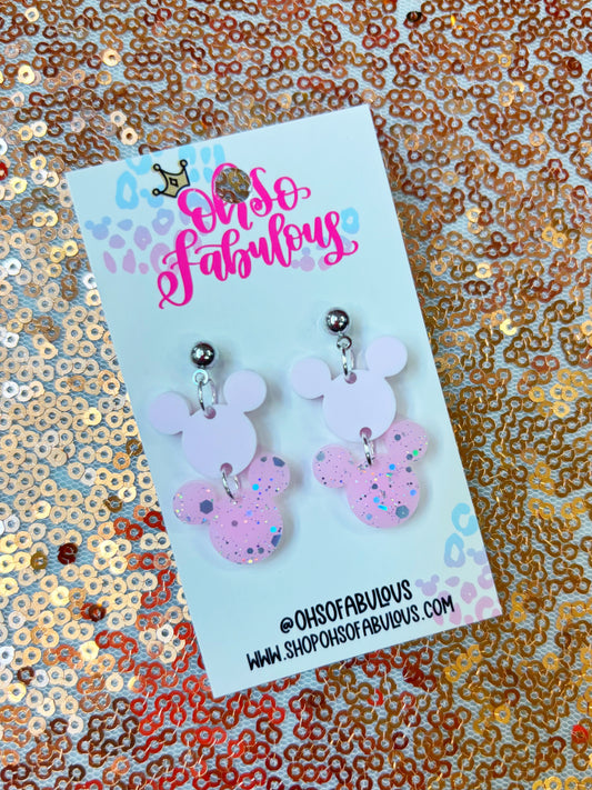 Mouse Dangles /// Marie /// Stacker Earrings
