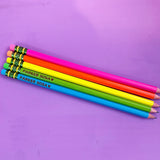 NEON Personalized Pencils // Engraved Pencils // Back to School // Ticonderoga Pencils