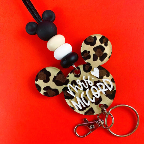 Leopard // Personalized Mouse Lanyards
