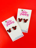 Buffalo Plaid Mouse Studs /// RTS