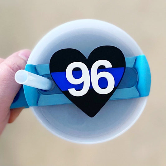 Thin Line Heart Tumbler Topper