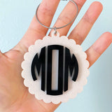 Personalized Classic Colors Monogram Acrylic Bag Charm // Bogg Bag Charm