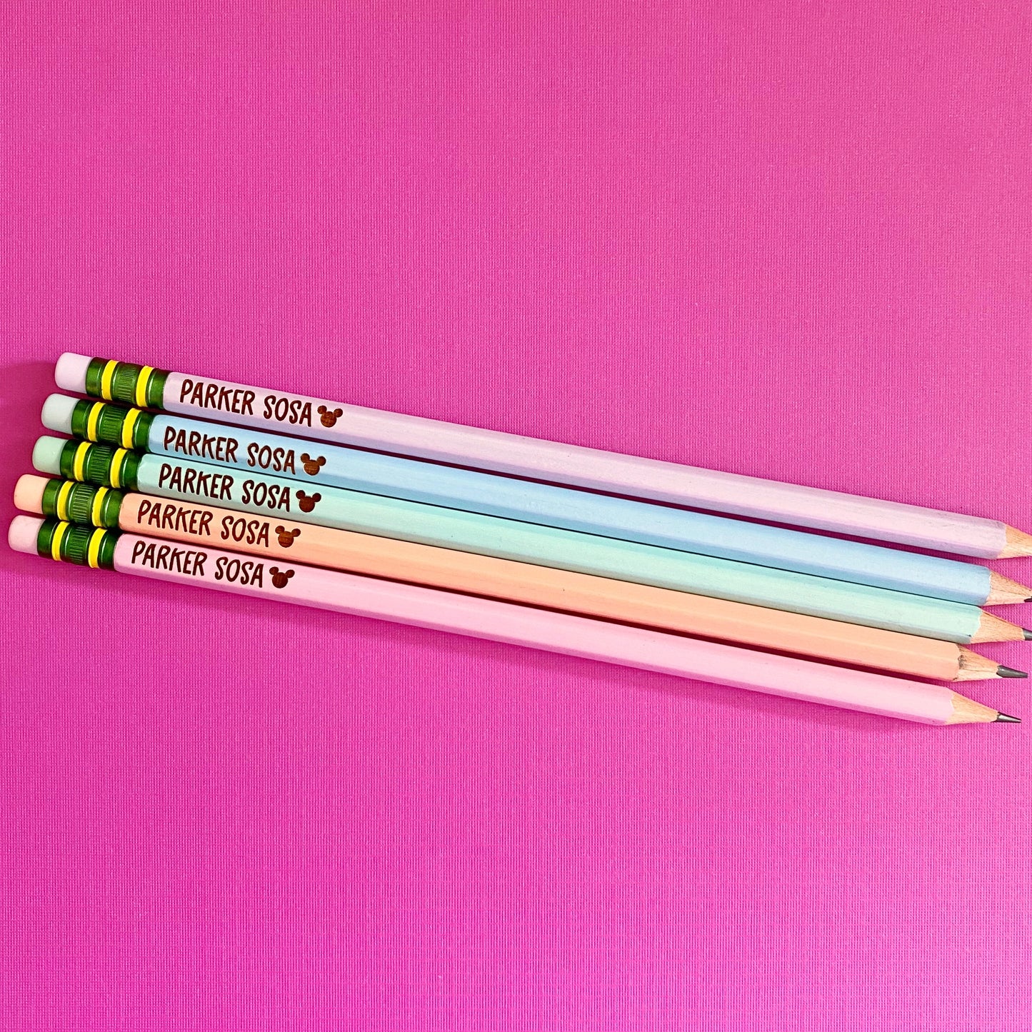 Pastel Personalized Pencils // Engraved Pencils // Back to School // Ticonderoga Pencils