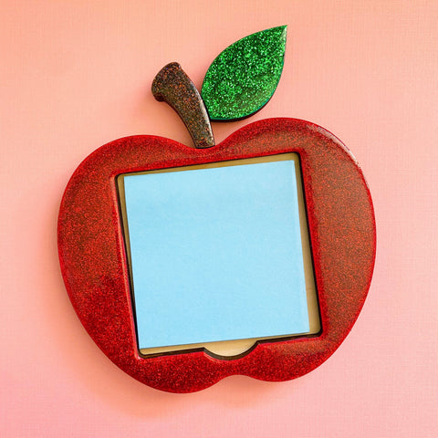 Mini Notepad Holder /// Glitter Apple