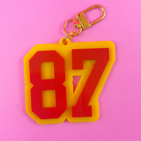 Sports Number Bag Charm /// You Personalize