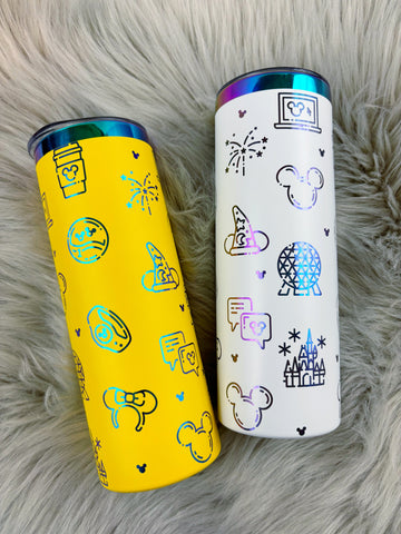 Park Icons /// Engraved Stainless Steel Skinny Tumbler