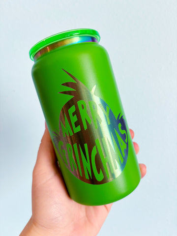 Merry Grinchmas /// Engraved Stainless Steel Can Tumbler