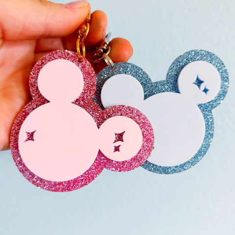 Mouse Glitter Bag Charms