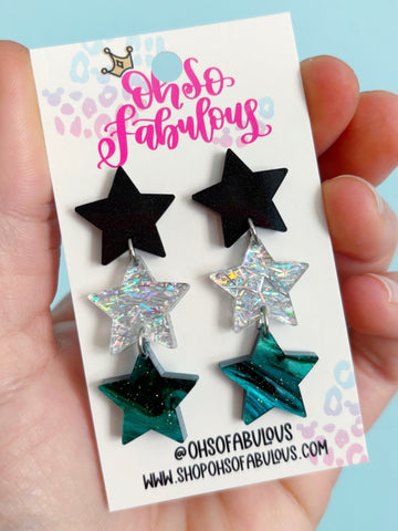 Star Stacker Earrings /// Rep Shimmer