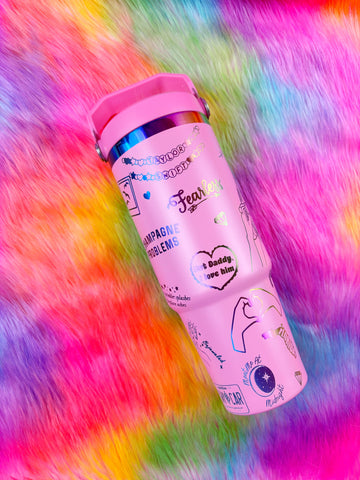 Swiftie Full Wrap /// Engraved Stainless Steel 30oz Tumbler // Rainbow Plated