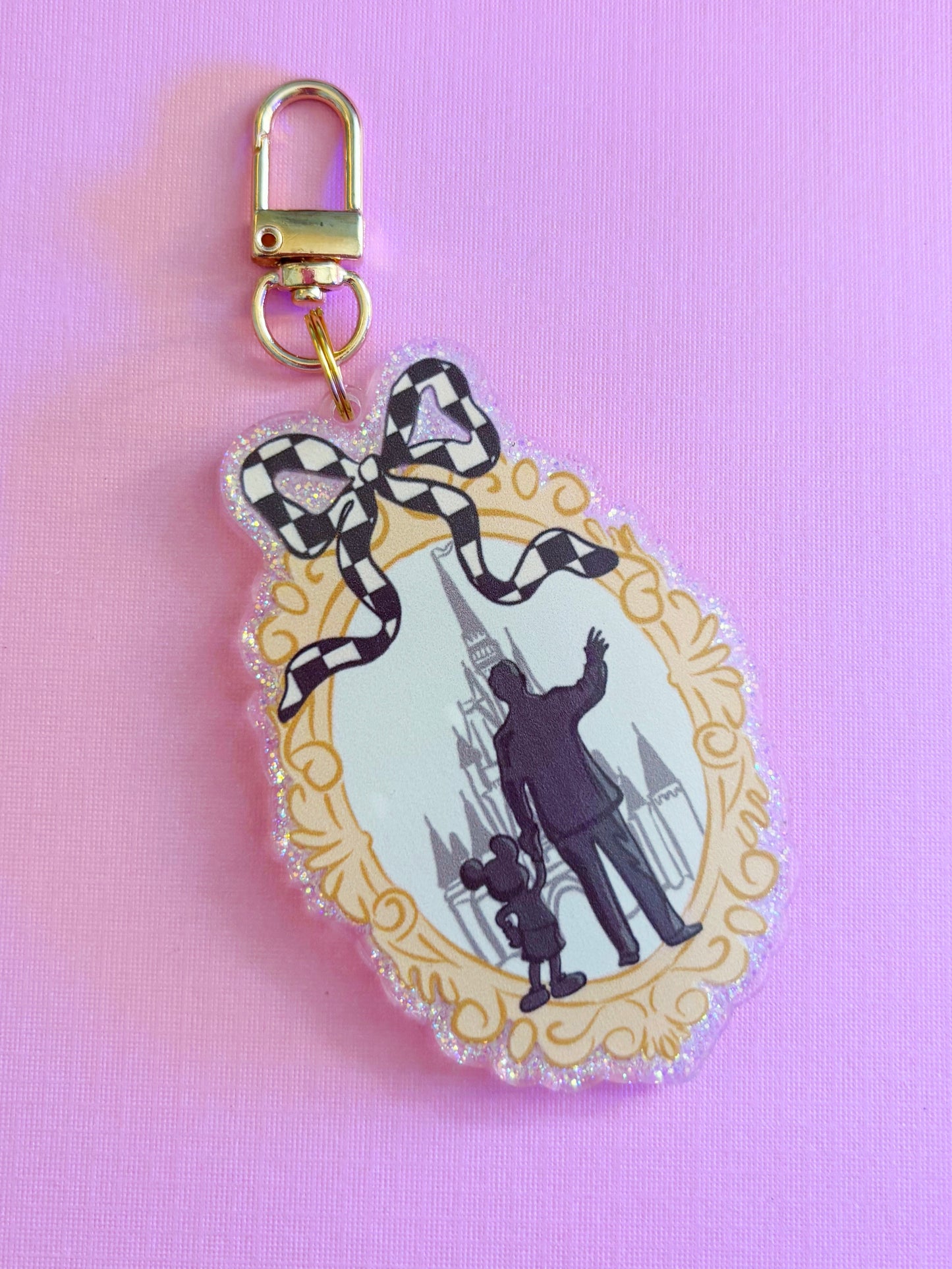 Coquette Checkered Bow Mouse // Key Chain // Bag Charm