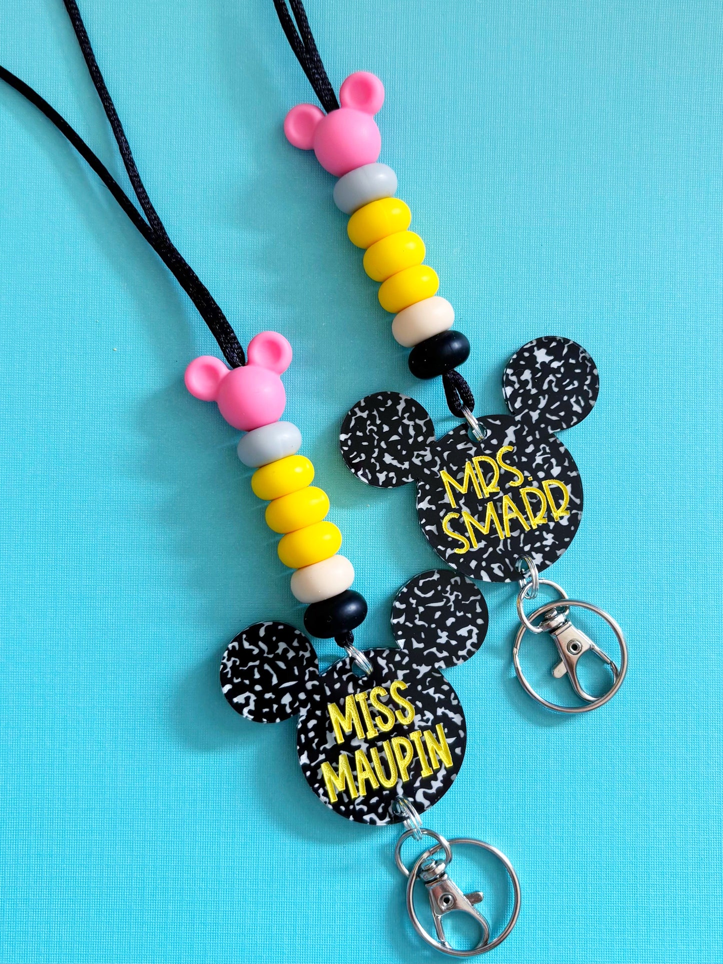 Composition Notebook // Pencil Lanyard /// Personalized Mouse Lanyards