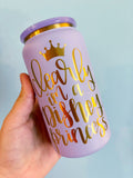 Clearly a Disney Princess /// Engraved Stainless Steel Can Tumbler