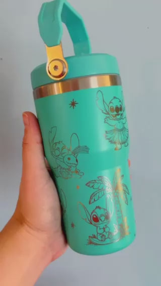 Ohana Turquoise 20oz Flip-Top Handle Tumbler // Engraved Stainless Steel